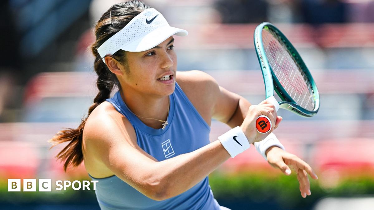 Canadian Open: Briton Emma Raducanu reaches second round as Katie Boulter exits