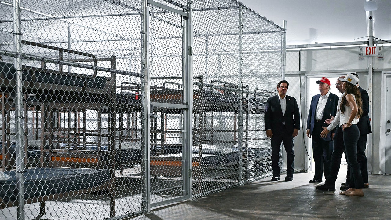 Florida Democrats inspect ‘Alligator Alcatraz’ amid flooding concerns