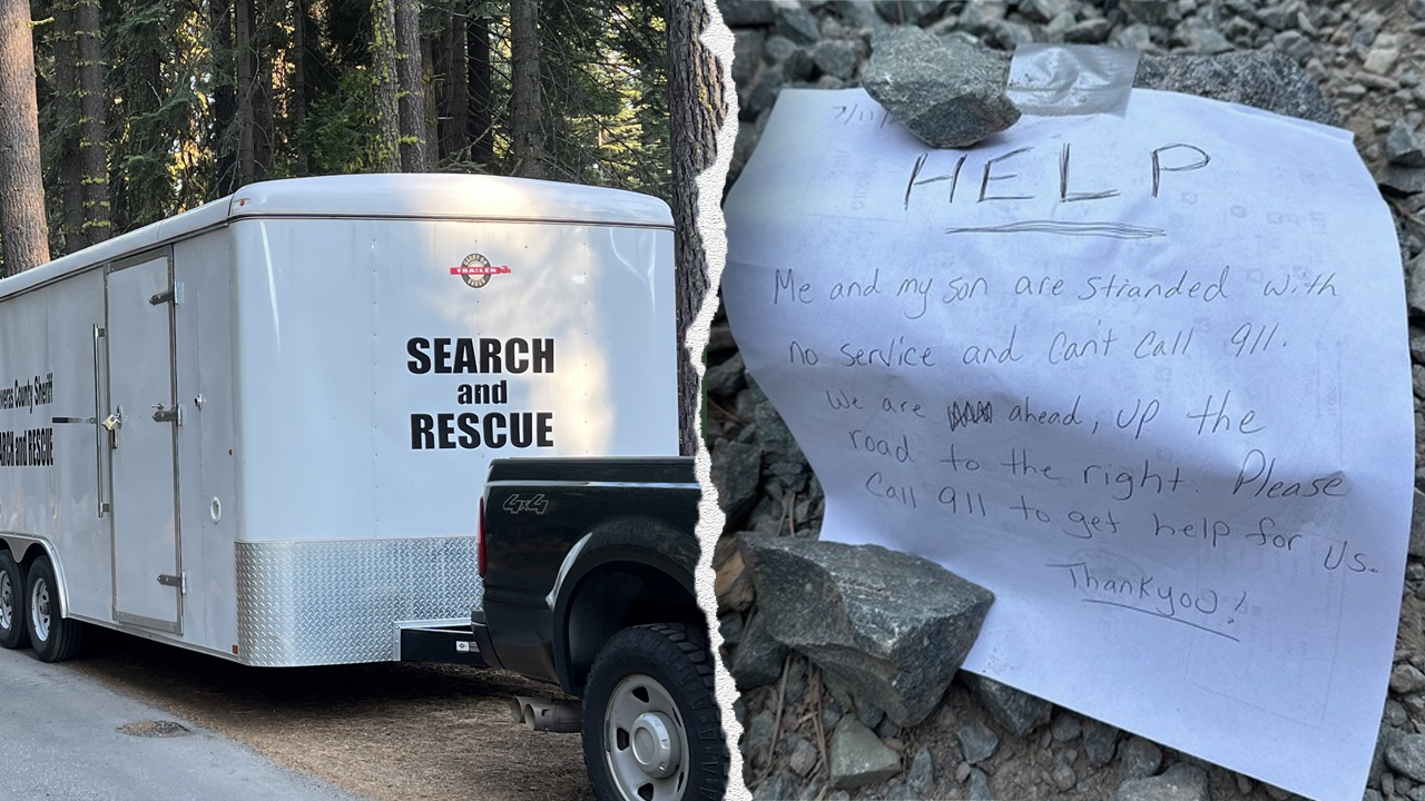 Handwritten notes lead rescuers to mother and son lost in remote forest