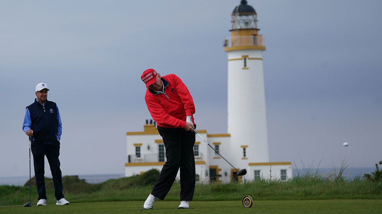 Trump visits Scotland golf resorts while advancing US-UK trade deal