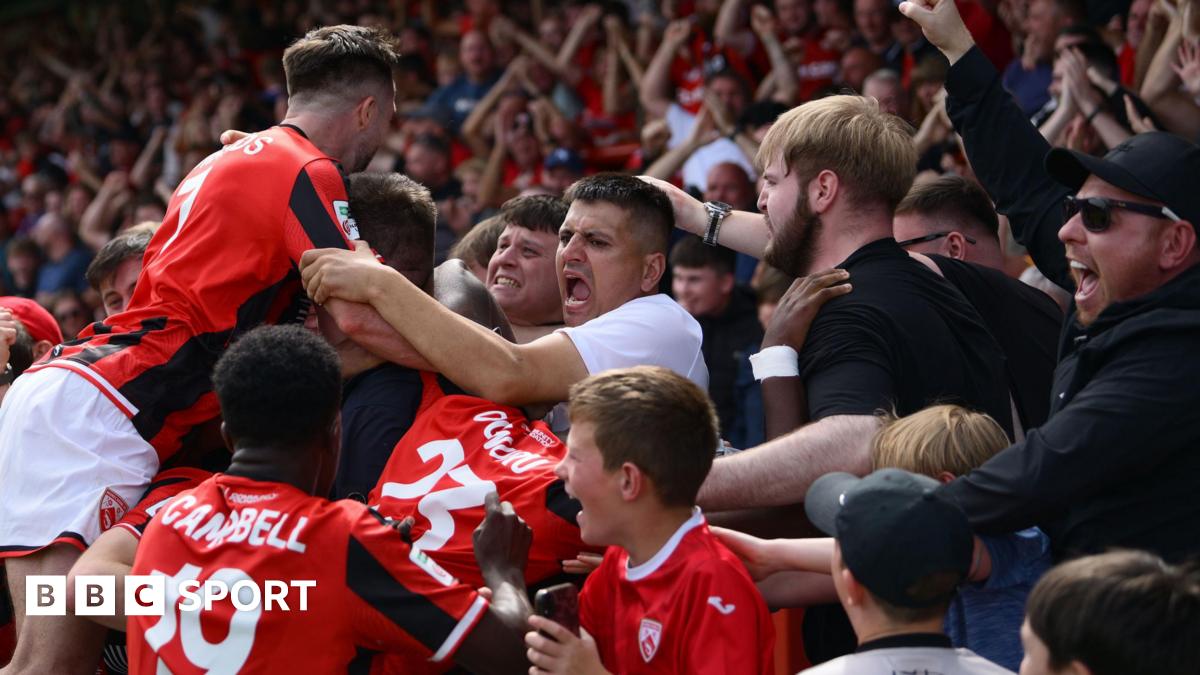 Morecambe FC beat Altrincham: Fans, staff and players revel in winning return