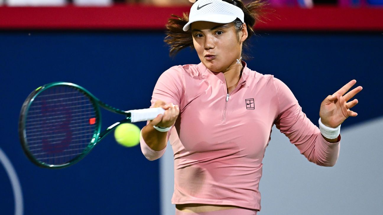 Emma Raducanu out in straight sets in Montreal third round
