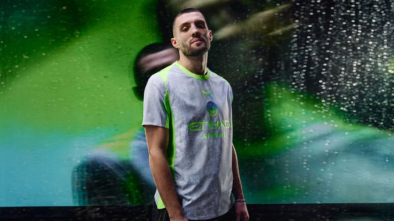 Man City’s new ‘rain-soaked’ 2025-26 third kit is a washout