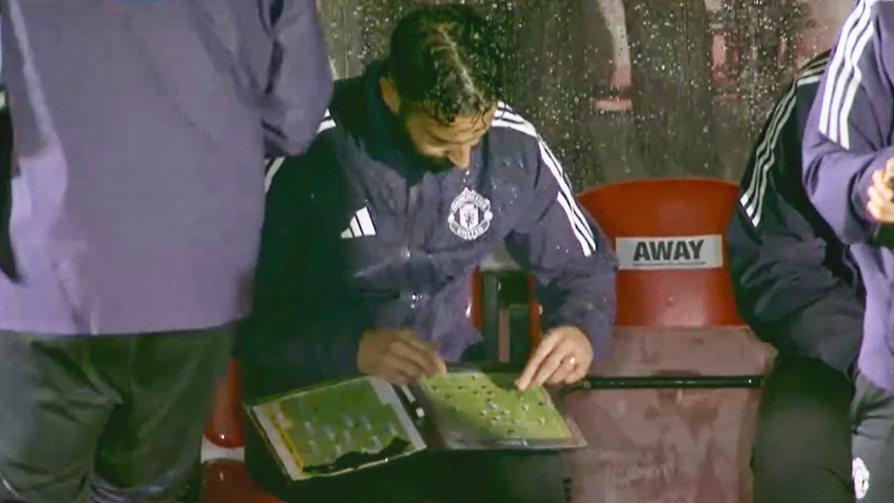 Instant meme! Man Utd boss Amorim’s tactics board at Grimsby