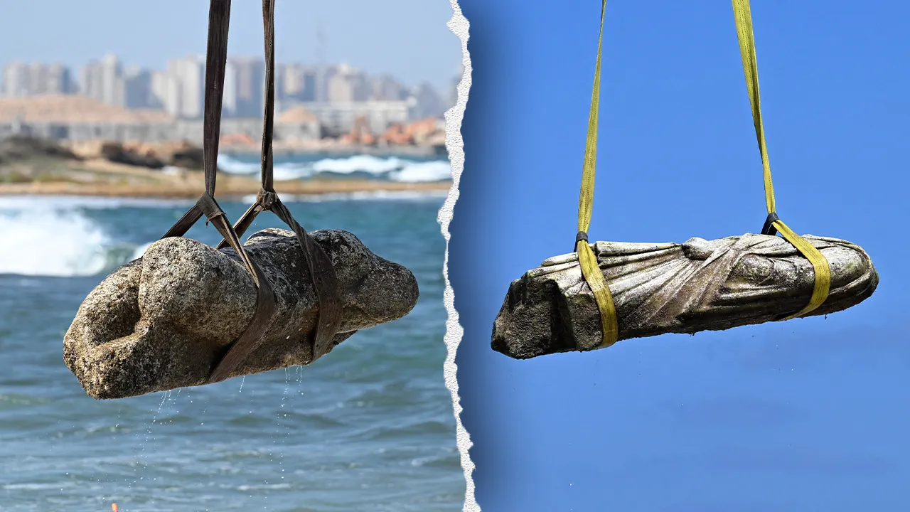 Ancient artifacts of sunken city plucked from seafloor in Egypt