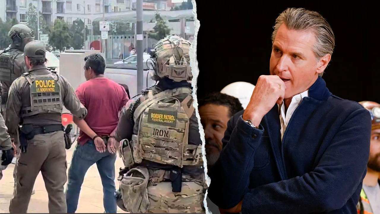 Border Patrol makes arrest outside Gavin Newsom rally in LA