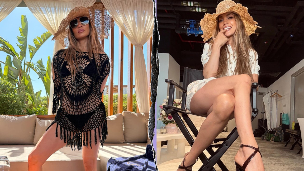 Jennifer Lopez flaunts fit physique in black bikini during Egypt trip
