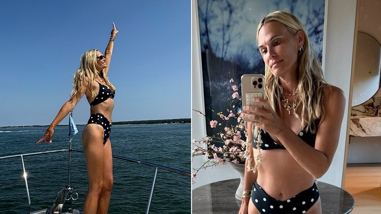 Actress Molly Sims posts bikini photos from relaxing family beach day