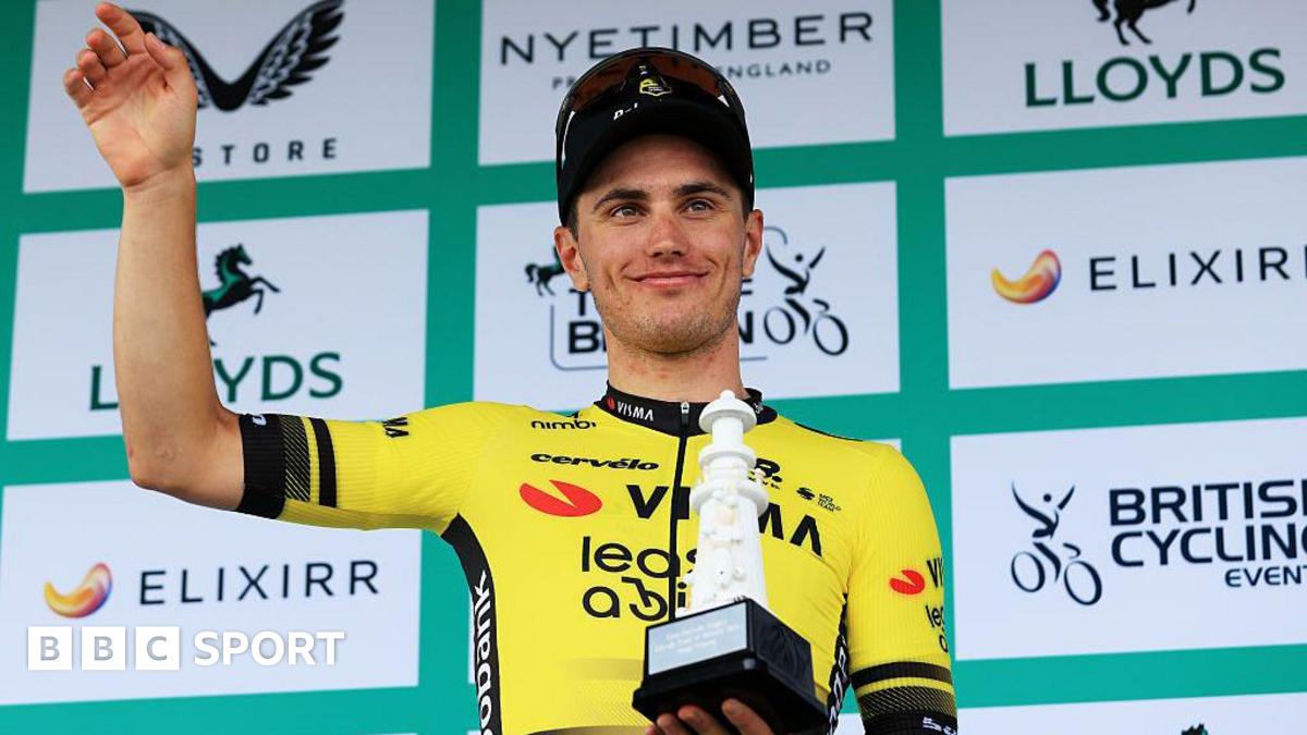 Tour of Britain: Olva Kooij holds off Tord Gudmestad to win thrilling opening stage