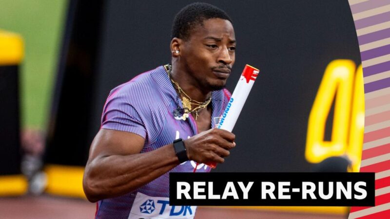 World Athletics Championships: USA through to men’s 4x400m final but South Africa fail to qualify for men’s 4x100m final