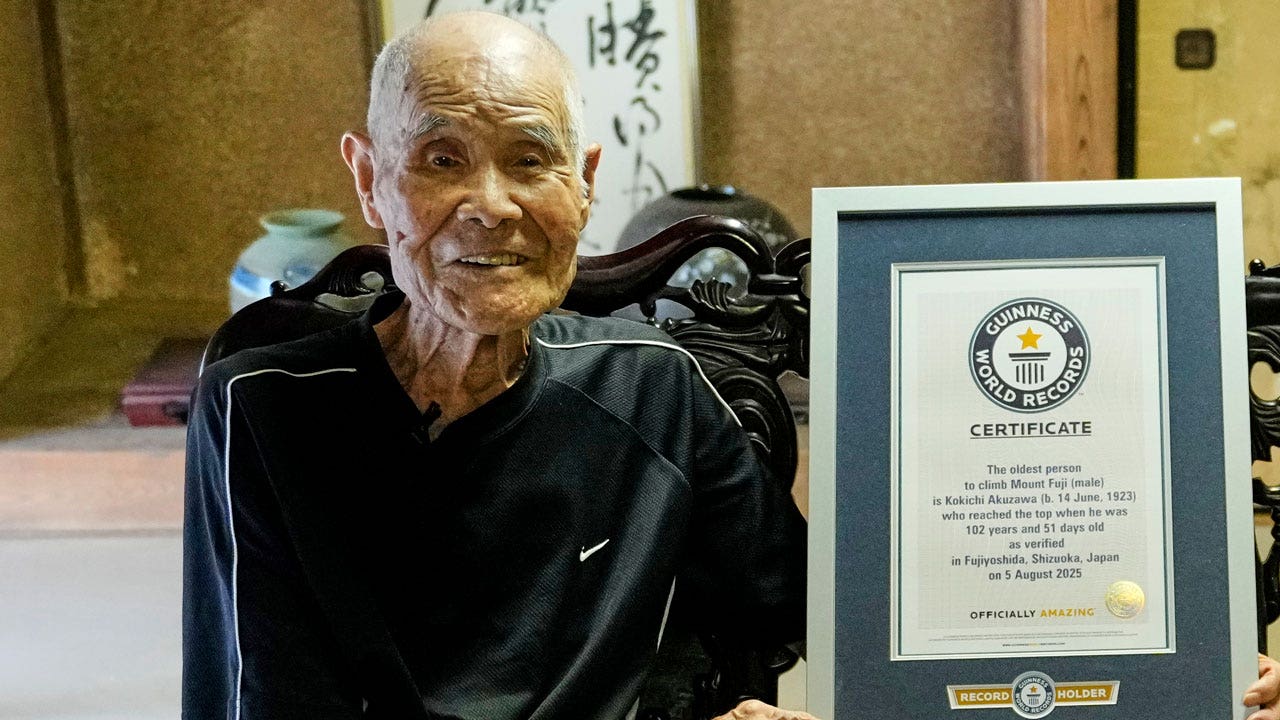 Mount Fuji’s summit is reached by 102-year-old man who breaks record for oldest climber