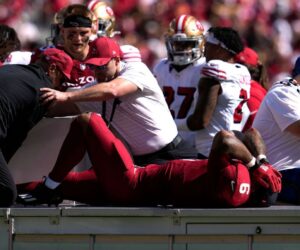 Cardinals’ James Conner carted off with ankle injury
