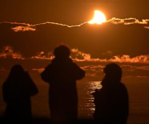 A Rare Sunrise Solar Eclipse Wows Pacific Skywatchers