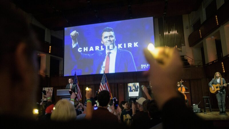 Supporters gather at Turning Point USA headquarters to honor Kirk