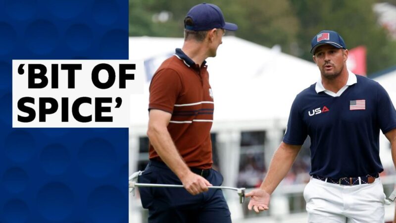 Rose clashes with DeChambeau and caddie