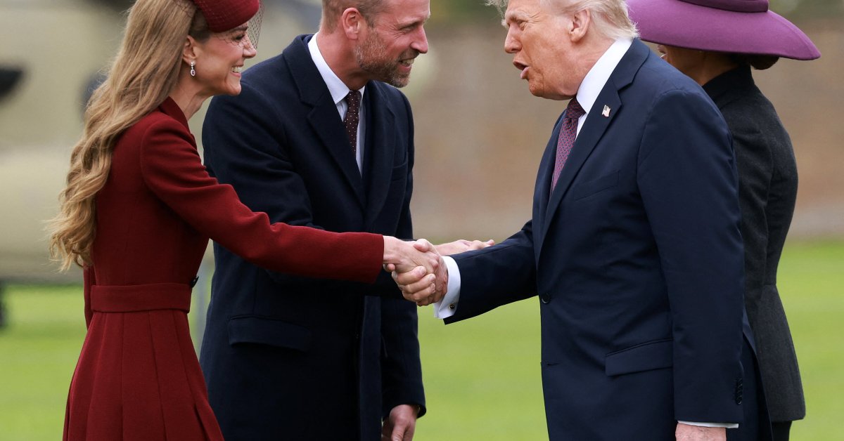 Trump Greeted by Kate Middleton at Windsor Amid Protests