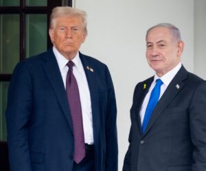 Protesters Unveil Drawing of Trump and Netanyahu in Tel Aviv