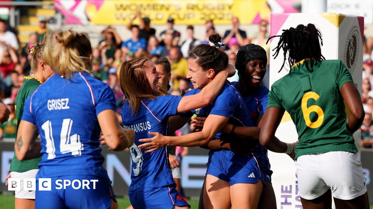 France 57-10 South Africa: Les Bleues set up Ireland quarter-final in Women’s Rugby World Cup