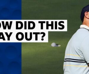 McIlroy putt circles the hole