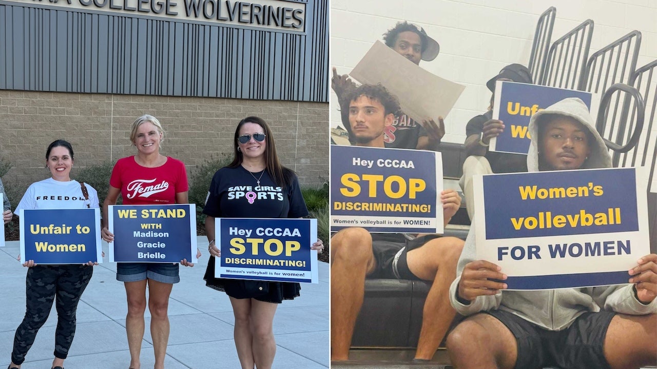 College volleyball protest erupts over transgender athlete controversy