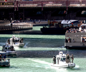 CBP boats patrol Chicago River during Operation Midway Blitz
