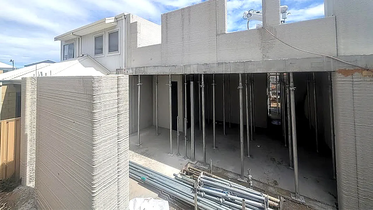 2-story 3D concrete printed home finished in 5 months near Perth, Australia