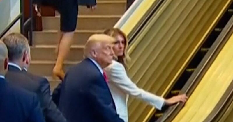 Video captures Trump’s escalator mishap at U.N.