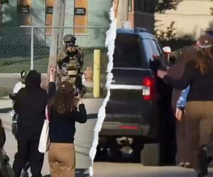 Federal agents fire pepper balls at anti-ICE protesters outside of Chicago