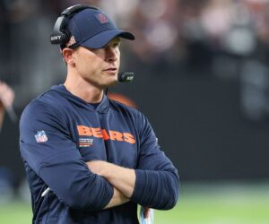 Bears’ Ben Johnson has awkward interaction with NFL reporter