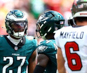 NFL news: Eagles’ Quinyon Mitchell, Bucs’ Tristan Wirfs get into confrontation