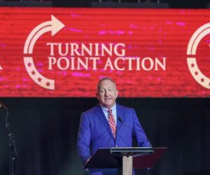 Pastor Rob McCoy opened the Charlie Kirk memorial as ‘Charlie’s Pastor’