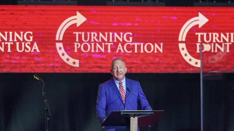 Pastor Rob McCoy opened the Charlie Kirk memorial as ‘Charlie’s Pastor’