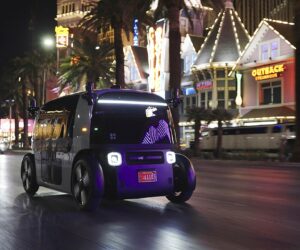 Las Vegas Strip gets free driverless taxi service from Amazon’s Zoox