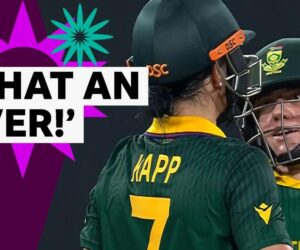 Women’s Cricket World Cup: South Africa’s Nadine de Klerk and Marizanne Kapp hit 25 from six balls