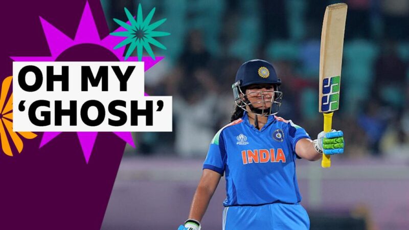 Women’s Cricket World Cup: India v South Africa – Highlights of Richa Ghosh 94-run innings