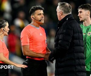 Northern Ireland 0-1 Germany: Michael O’Neill critical of ‘over fussy’ referee in Germany loss