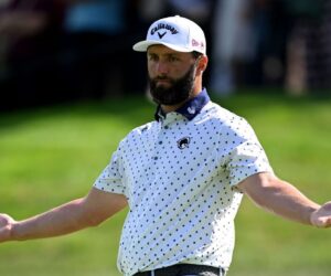 Jon Rahm barks at marshal during first round at Spanish Open