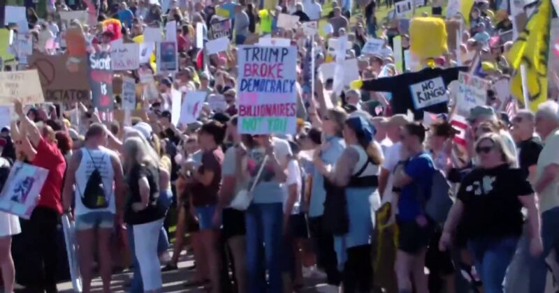 Massive crowds take to streets to protest Trump administration