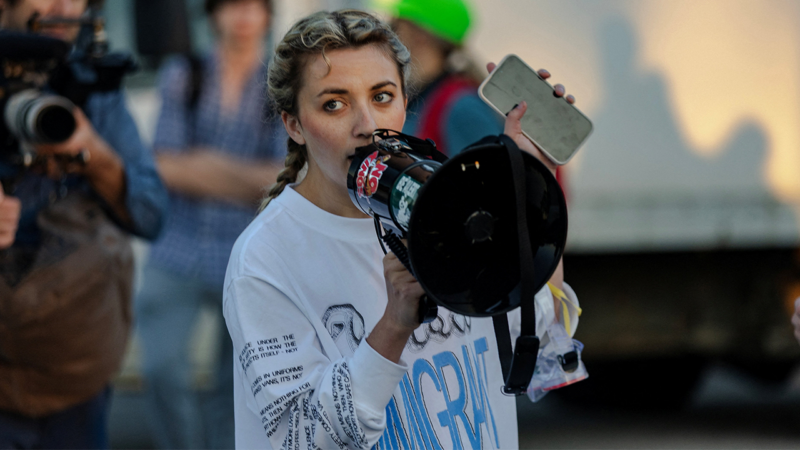 Democratic candidate Katherine Abughazaleh indicted over ICE protest