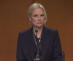 Amy Poehler plays a combative Pam Bondi on ‘SNL’ as Tina Fey makes surprise appearance