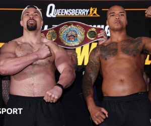Parker vs Wardley: Briton weights 20lb lighter as both heavyweights cut confident figures