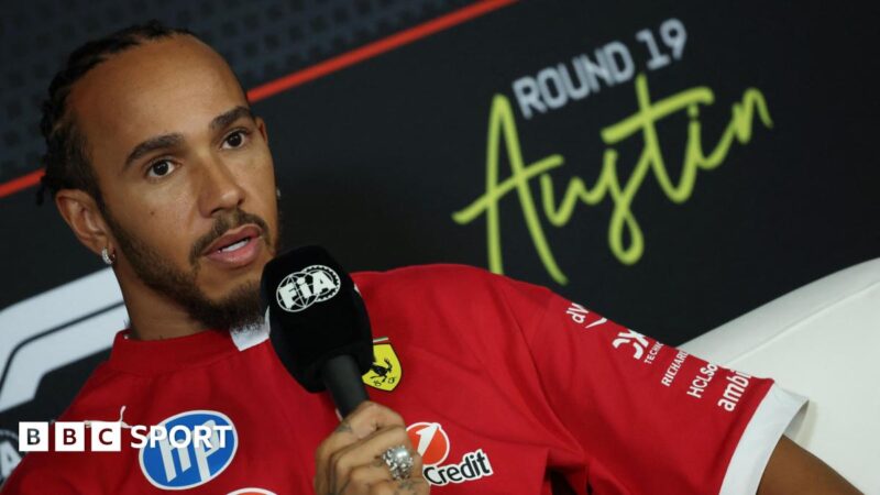US Grand Prix: Lewis Hamilton says report Ferrari are considering Christian Horner as future boss ‘distracting’
