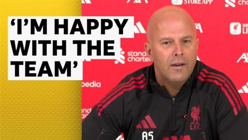 Arne Slot: Liverpool manager says he is ‘completely happy’ with squad