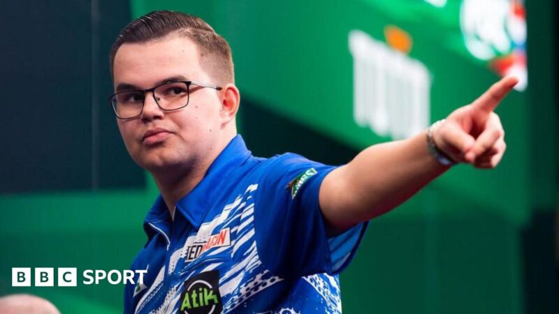 European Championship: Gian van Veen stuns Luke Humphries to win first PDC title
