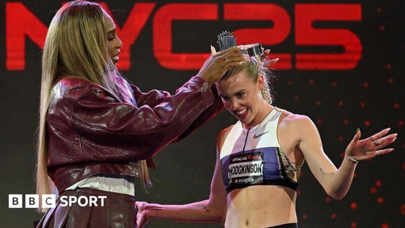 Keely Hodgkinson: Athlos 800m win in New York for British runner