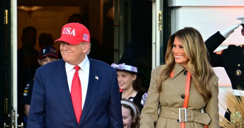 Trump, first lady hold White House Halloween event