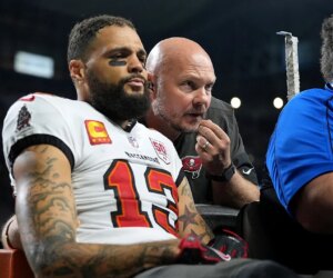 NFL news: Mike Evans suffers broken clavicle injury in Buccaneers loss to Lions
