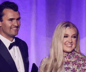 Erika Kirk breaks down remembering late husband Charlie