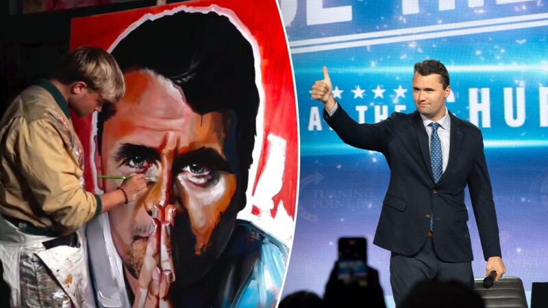 Viral Charlie Kirk portrait earns praise, death threats for faith-driven artist