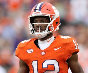 Clemson’s top receiver Bryant Wesco Jr ruled out for season after scary injury